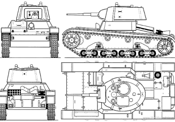 Tank T-26S M1939 - drawings, dimensions, figures