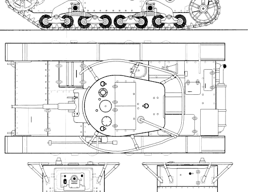 Tank T-26TU M1933 - drawings, dimensions, figures