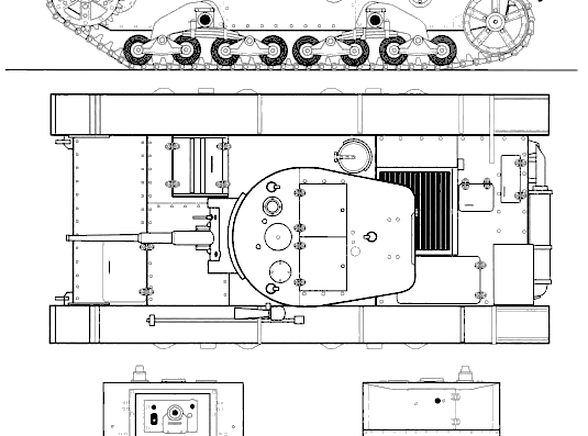 Tank T-26 M1933 - drawings, dimensions, figures