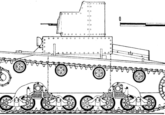 Танк T-26 obr.31 - чертежи, габариты, рисунки