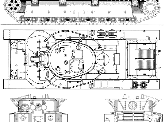 Tank T-28 M1934 - drawings, dimensions, figures