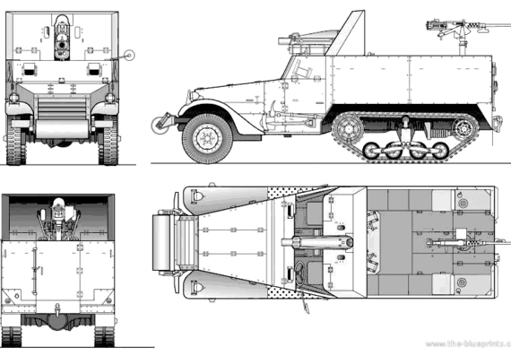 Tank T-30 75mm Gun Motor Carriage - drawings, dimensions, figures