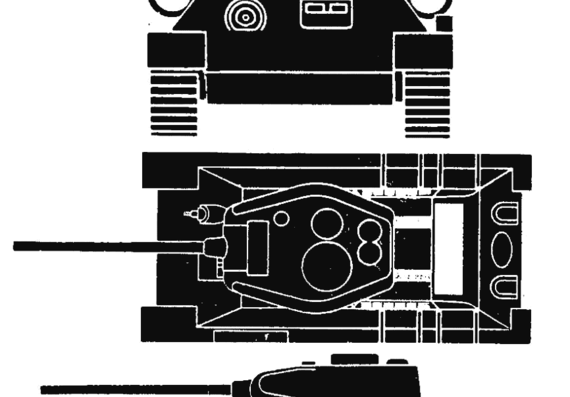 Tank T-34-85 - drawings, dimensions, figures