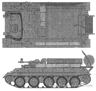 Танк T-34-85 Repair Retriever - чертежи, габариты, рисунки