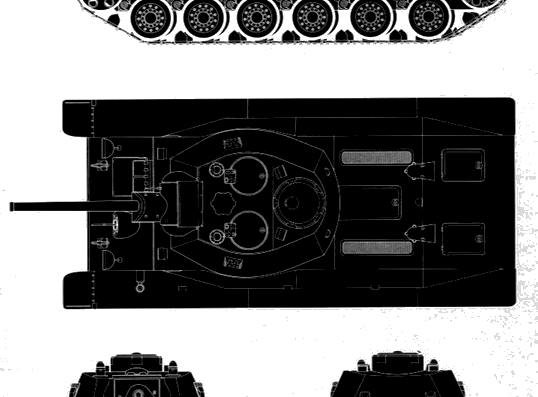 T-34M tank (1941) - drawings, dimensions, pictures
