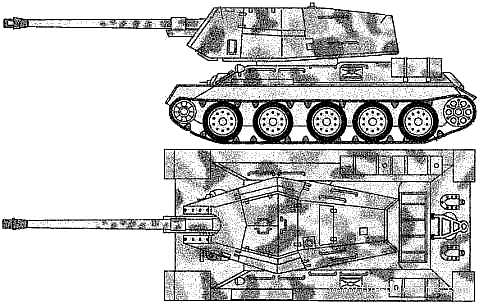 Tank T-34 100mm SPG Egypt - drawings, dimensions, figures