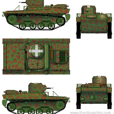 Танк T-37TU - чертежи, габариты, рисунки