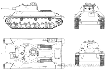 Танк T-50 Light Tank - чертежи, габариты, рисунки