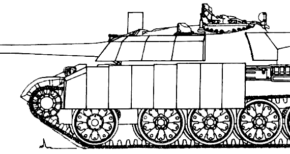 Танк T-55S - чертежи, габариты, рисунки