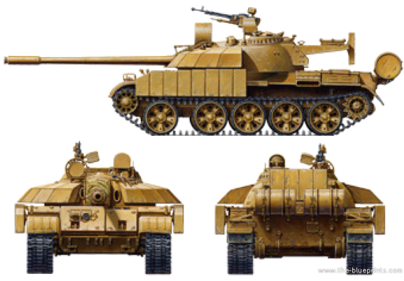 Танк T-55 Enigma - чертежи, габариты, рисунки