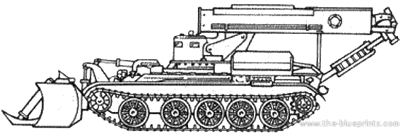 Tank T-55 IMR - drawings, dimensions, figures
