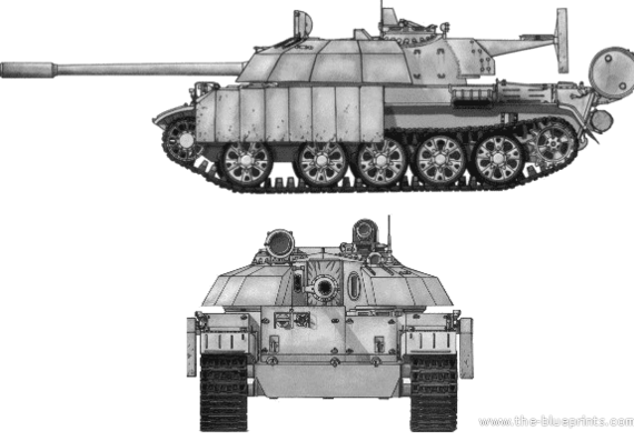Tank T-55 Irak - drawings, dimensions, figures