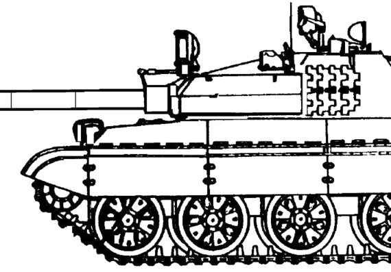 Танк T-62M - чертежи, габариты, рисунки
