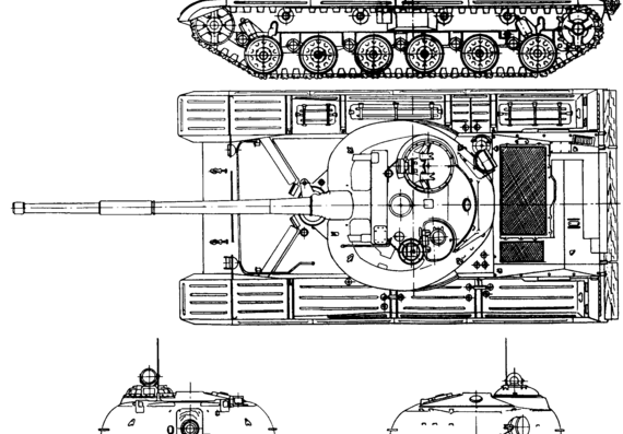 Танк T-64 - чертежи, габариты, рисунки