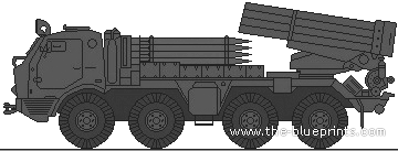 Tank T-813 RM 70 122mm MLRS - drawings, dimensions, figures