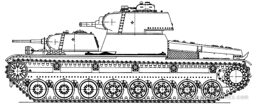Tank T100 - drawings, dimensions, figures