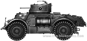 Танк T17E2 Staghound AA Armoured Car - чертежи, габариты, рисунки