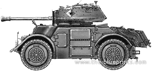 Танк T17 Staghound Mk.III Armoured Car - чертежи, габариты, рисунки