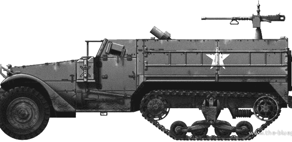 Танк T21E1 107mm Mortar - чертежи, габариты, рисунки