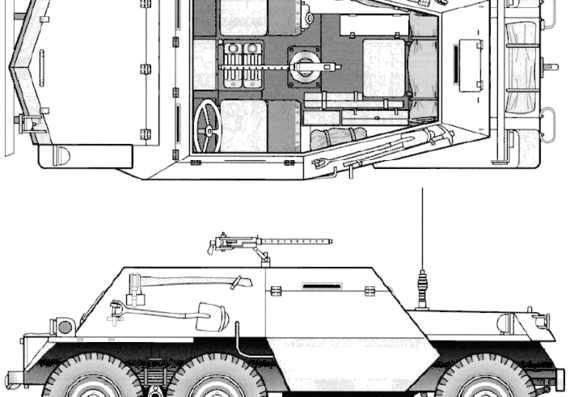Tank T24 Scout Car - drawings, dimensions, figures