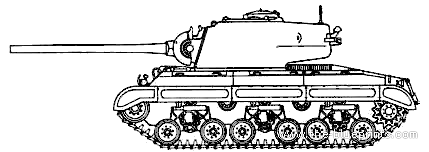 Tank T25 HVSS - drawings, dimensions, figures