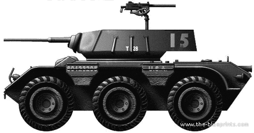 Танк T38 Wolfhound Armored Car - чертежи, габариты, рисунки