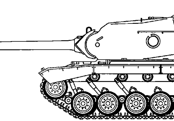 Танк T43 - чертежи, габариты, рисунки