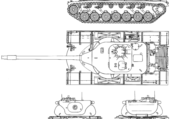 Tank T57 - drawings, dimensions, figures