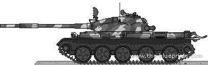 Tank T62 - drawings, dimensions, figures