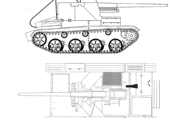 Tank TACAM T-60 - drawings, dimensions, figures