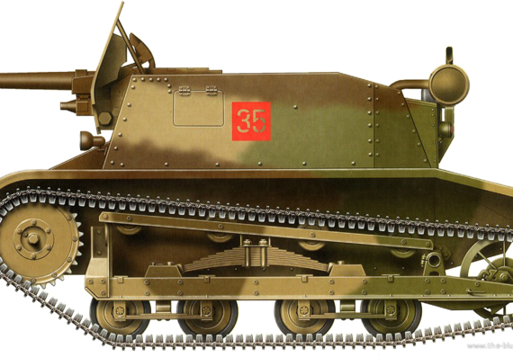 Tank TK-D 47mm - drawings, dimensions, figures