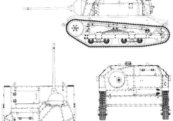 Tank TK 20mm - drawings, dimensions, figures