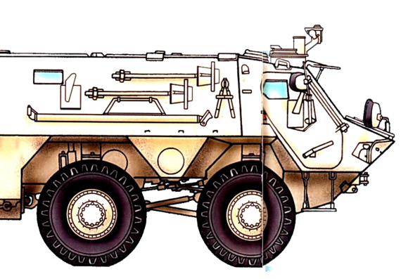 Tank TPz 1 A3 Fuchs - drawings, dimensions, figures