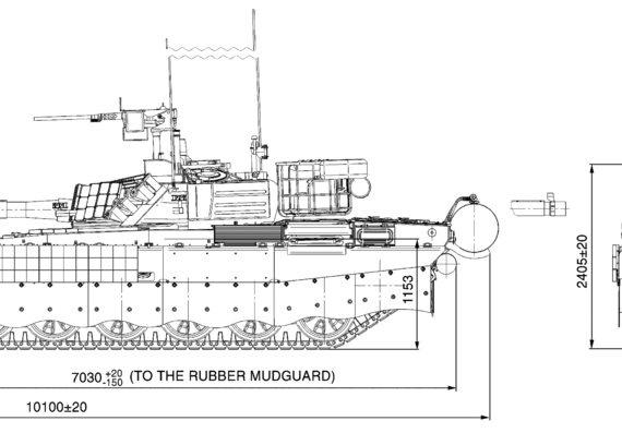 Tank Tank Twardy PT-91 Ex - drawings, dimensions, figures
