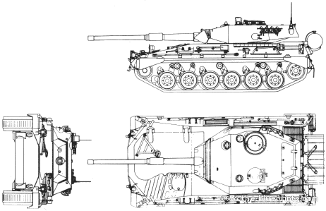 Tank Tanque Argentino Medio - drawings, dimensions, pictures