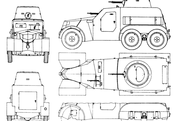 Tatra OA tank vz.30 - drawings, dimensions, figures | Download drawings ...