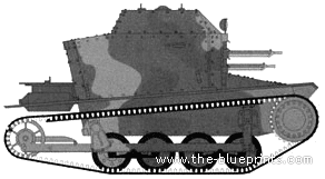 Танк Tc.Vz.33 CKD-P.1 Tankette - чертежи, габариты, рисунки