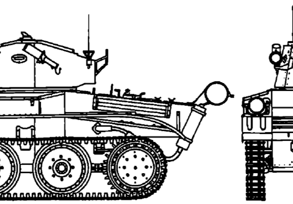 Tank Tetrach - drawings, dimensions, figures