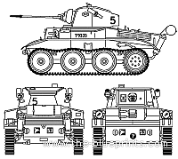 Tank Tetrarch Mk.VII 2pdr - drawings, dimensions, figures