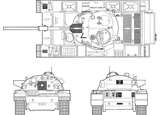 Tank Tiran 5 - drawings, dimensions, figures