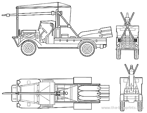 Танк Toyota GB Starters Truck - чертежи, габариты, рисунки