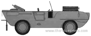 Tank Trippel SG6 Amphibious Car - drawings, dimensions, pictures