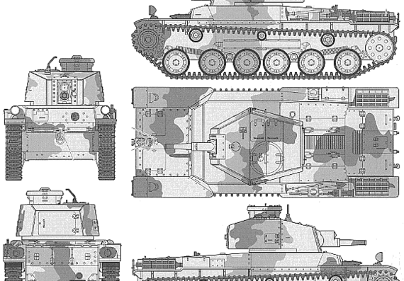 Tank Type 2 HO-I Tank Destroyer - drawings, dimensions, pictures