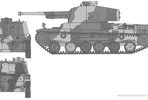 Tank Type 3 - drawings, dimensions, figures