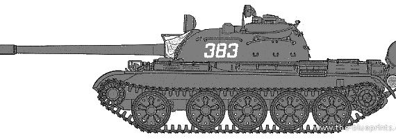 Танк Type 55 A - чертежи, габариты, рисунки