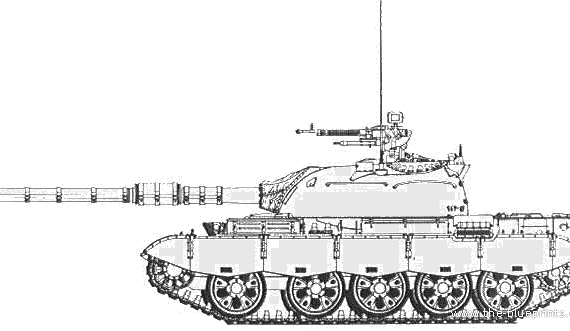 Type 59-II tank (China) - drawings, dimensions, figures