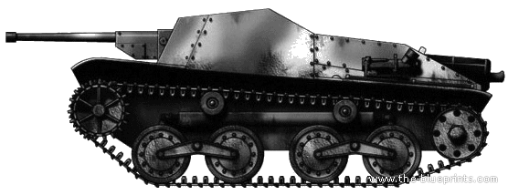 Tank Type 5 Ho-Ru 47 mm - drawings, dimensions, figures