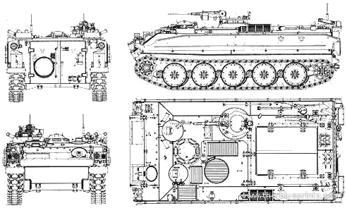 Танк Type 73 (Japan) - чертежи, габариты, рисунки