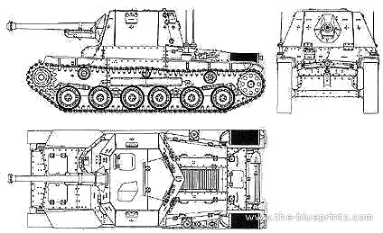 Танк Type 75 Japan WWII - чертежи, габариты, рисунки