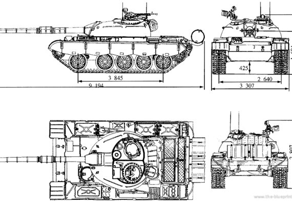 Танк Type 79 - чертежи, габариты, рисунки